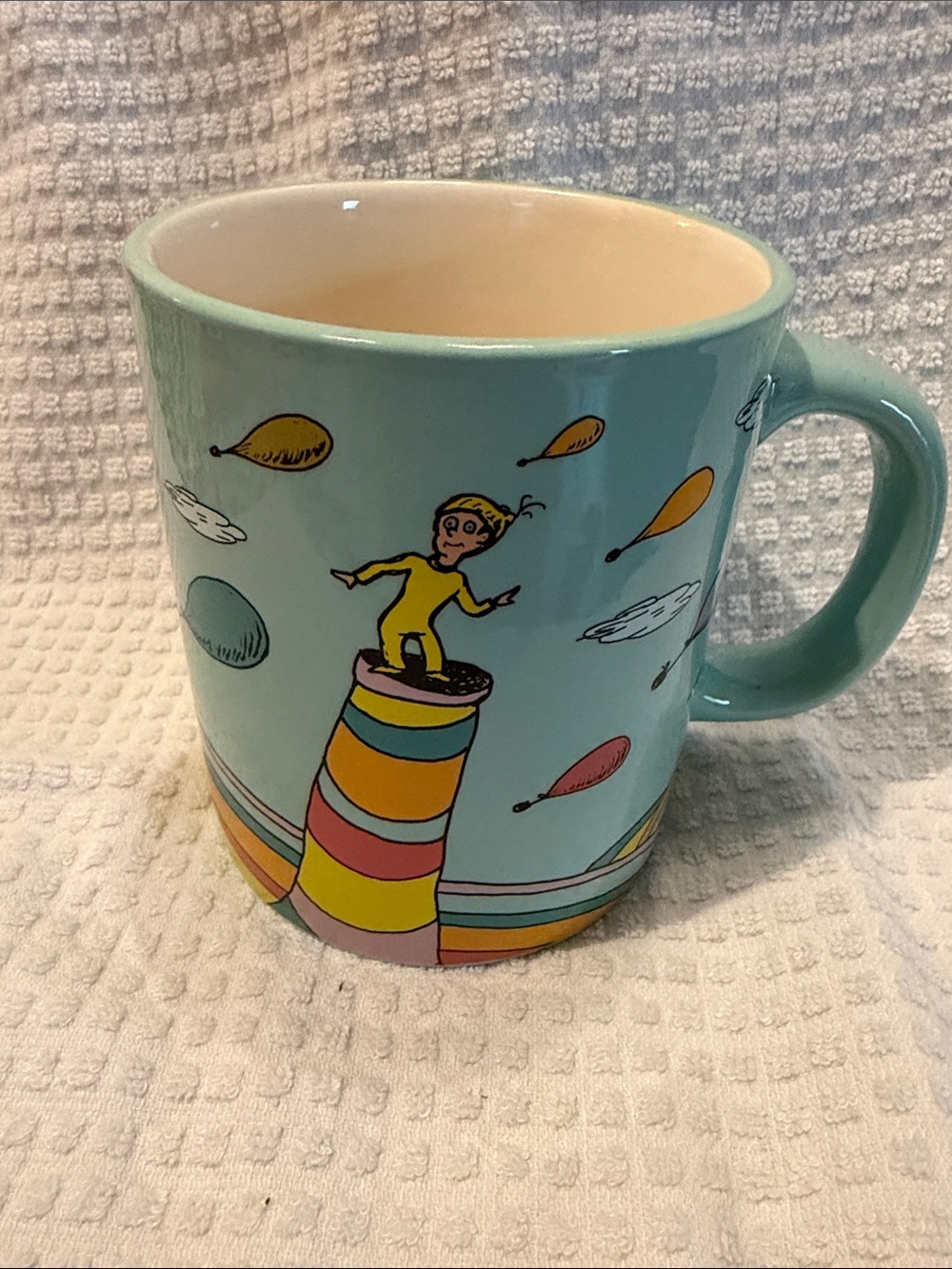 Dr. Seuss Aqua Blue Multicolor Ceramic Mug